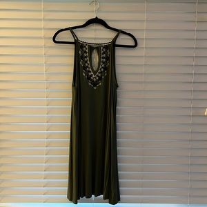 Francesca’s Olive Green Dress | Size Large